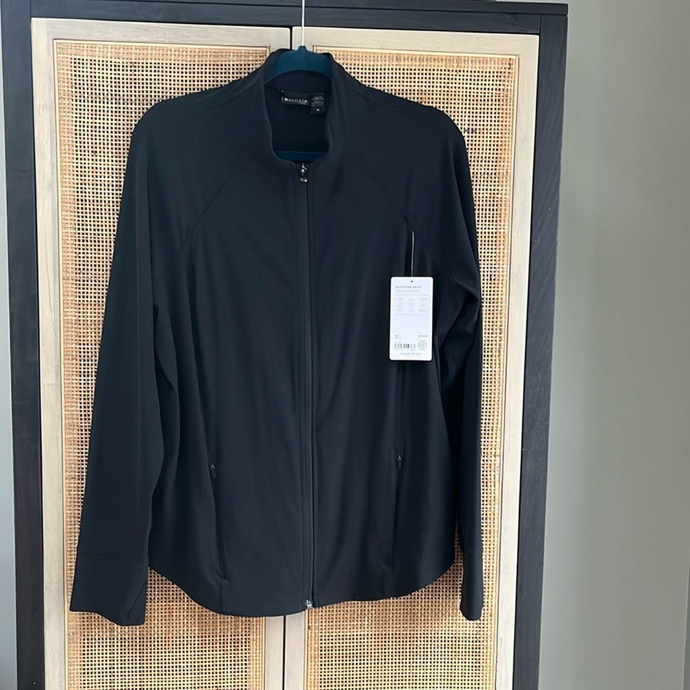 Athleta Salutation Jacket Black Size 1X NWT